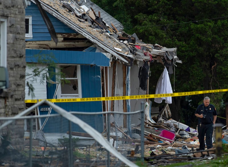 Explosión en una casa de Evansville.